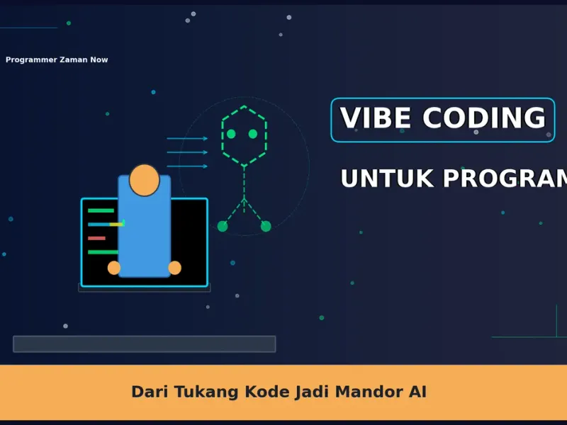 Ilustrasi vibe coding untuk programmer